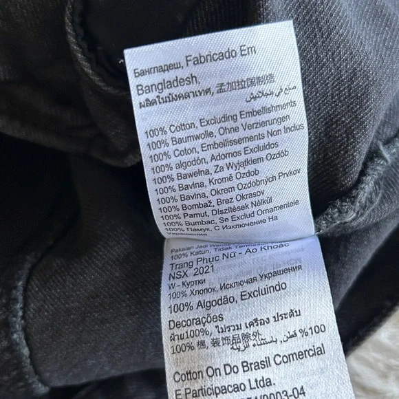 Cotton On Black Denim Jacket, US 6 - Picture 6 of 7